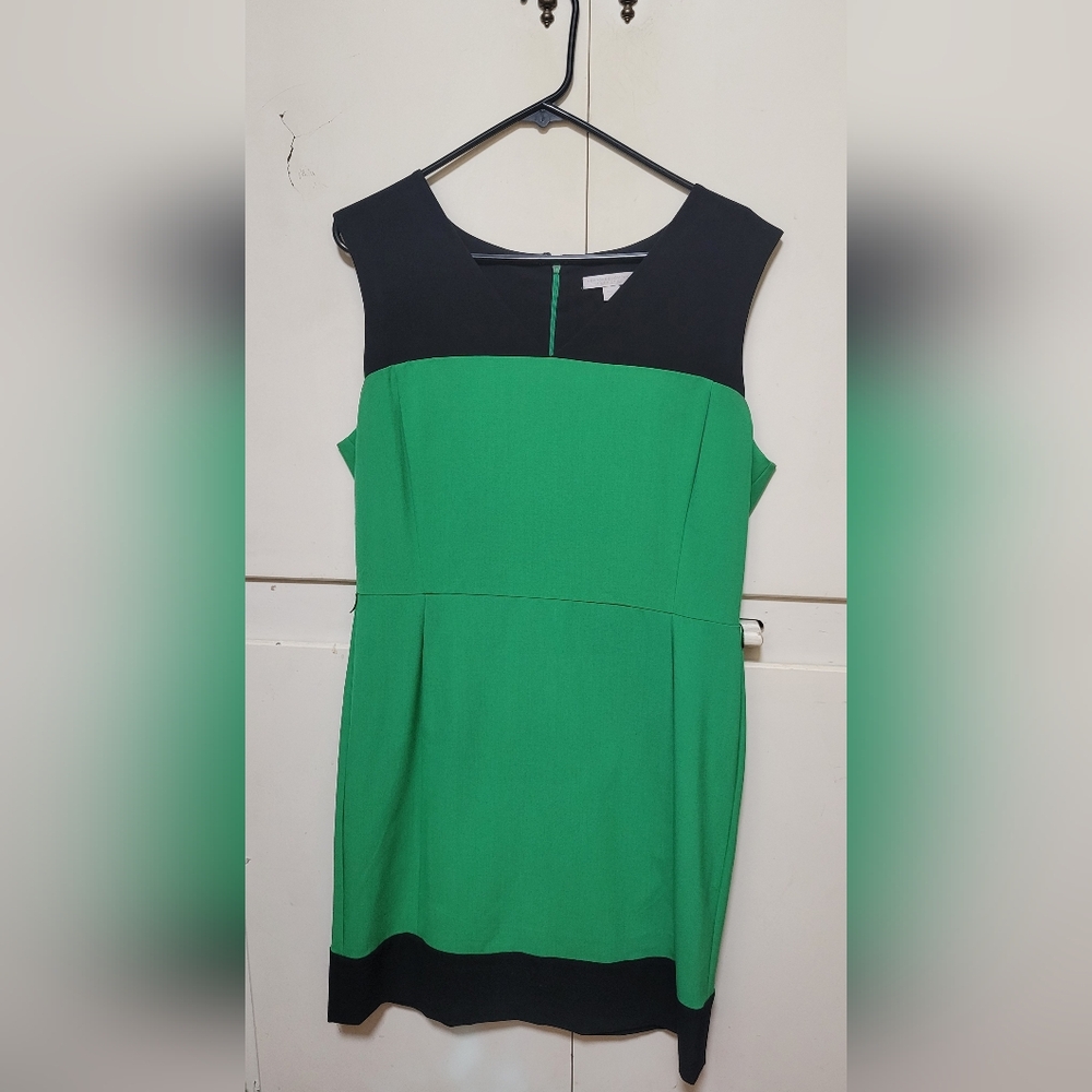 Elegant Green and Black Women's Dress